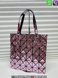 Сумка Bao Bao Prism Issey Tote Бао Бао пластик натуральная кожа, Бежевый Розовый