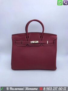 Сумка Hermes Birkin 35 Гермес Бордовый