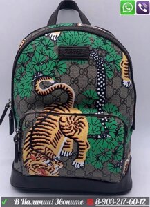 Рюкзак Gucci supreme bees backpack портфель Зеленый