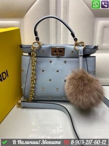 Сумка Fendi Peekaboo Iconic Голубой