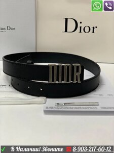 Ремень Dior Saddle 3 см Диор пряжка серебро