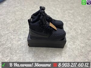 Кроссовки Nike Lunar Force 1 Duckboot с мехом черные