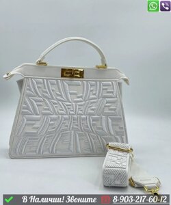 Сумка тоут Fendi Peekaboo Iseeu тканевая