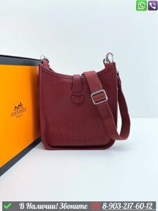 Сумка Hermes Evelyne Бордовый