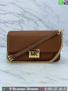 Сумка Michael Kors кожаная Коричневый