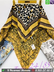 Платок Dior с леопардовым узором