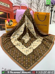 Платок Louis Vuitton шелковый с геометрическим узором
