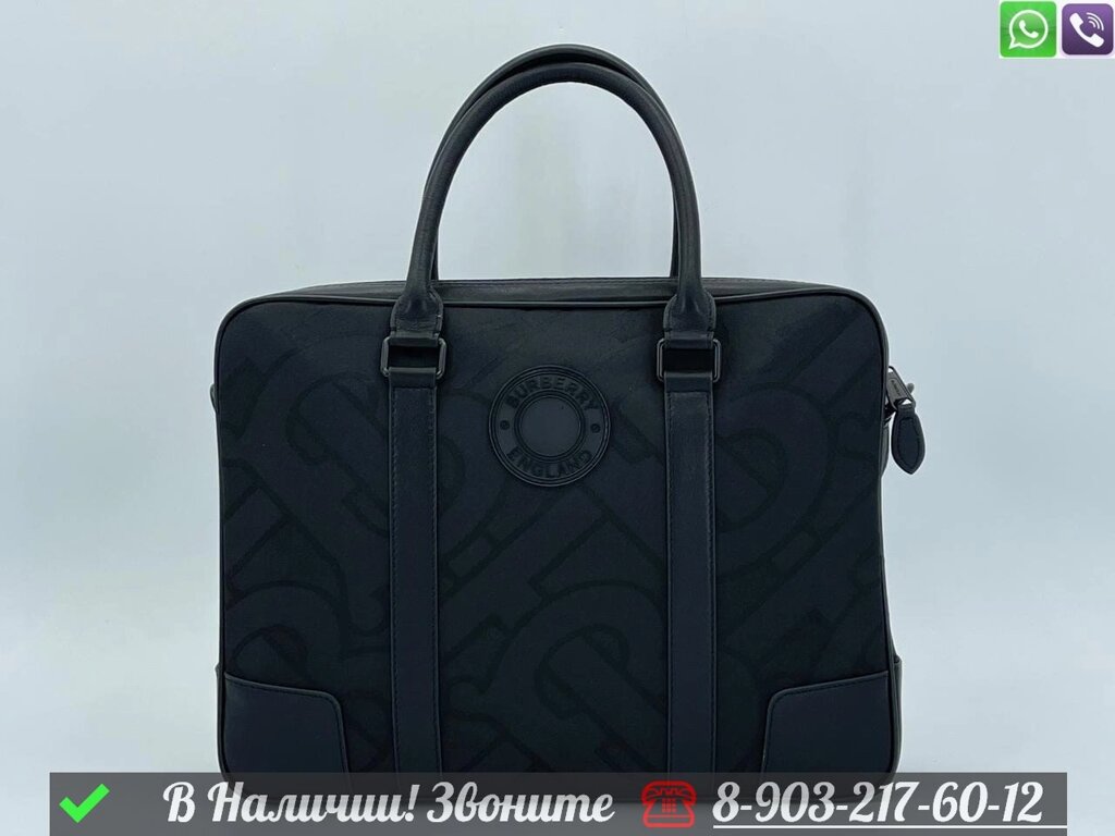 Портфель Burberry черный от компании Интернет Магазин брендовых сумок и обуви - фото 1