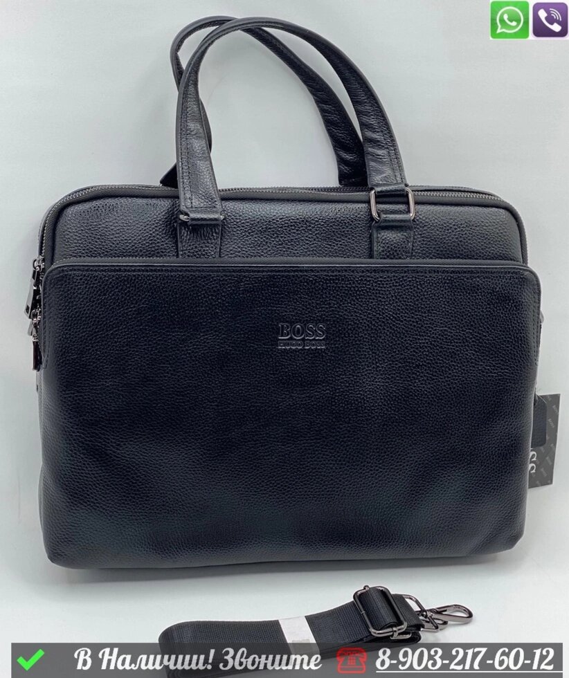 Портфель Hugo Boss черный от компании Интернет Магазин брендовых сумок и обуви - фото 1