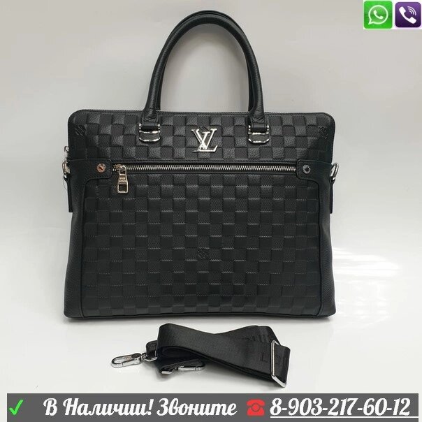 Портфель Louis Vuitton мужской черный от компании Интернет Магазин брендовых сумок и обуви - фото 1