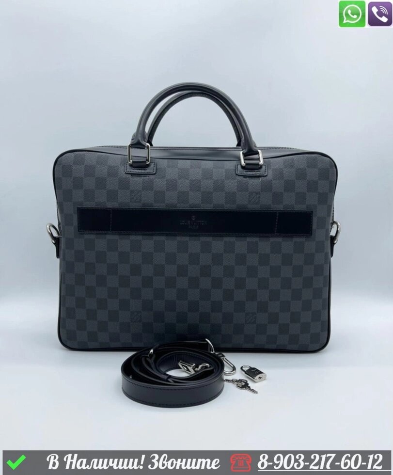 Портфель Louis Vuitton Porte Documents Voyage PM черный от компании Интернет Магазин брендовых сумок и обуви - фото 1
