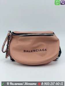 Поясная сумка Balenciaga с кисточкой Пудровый
