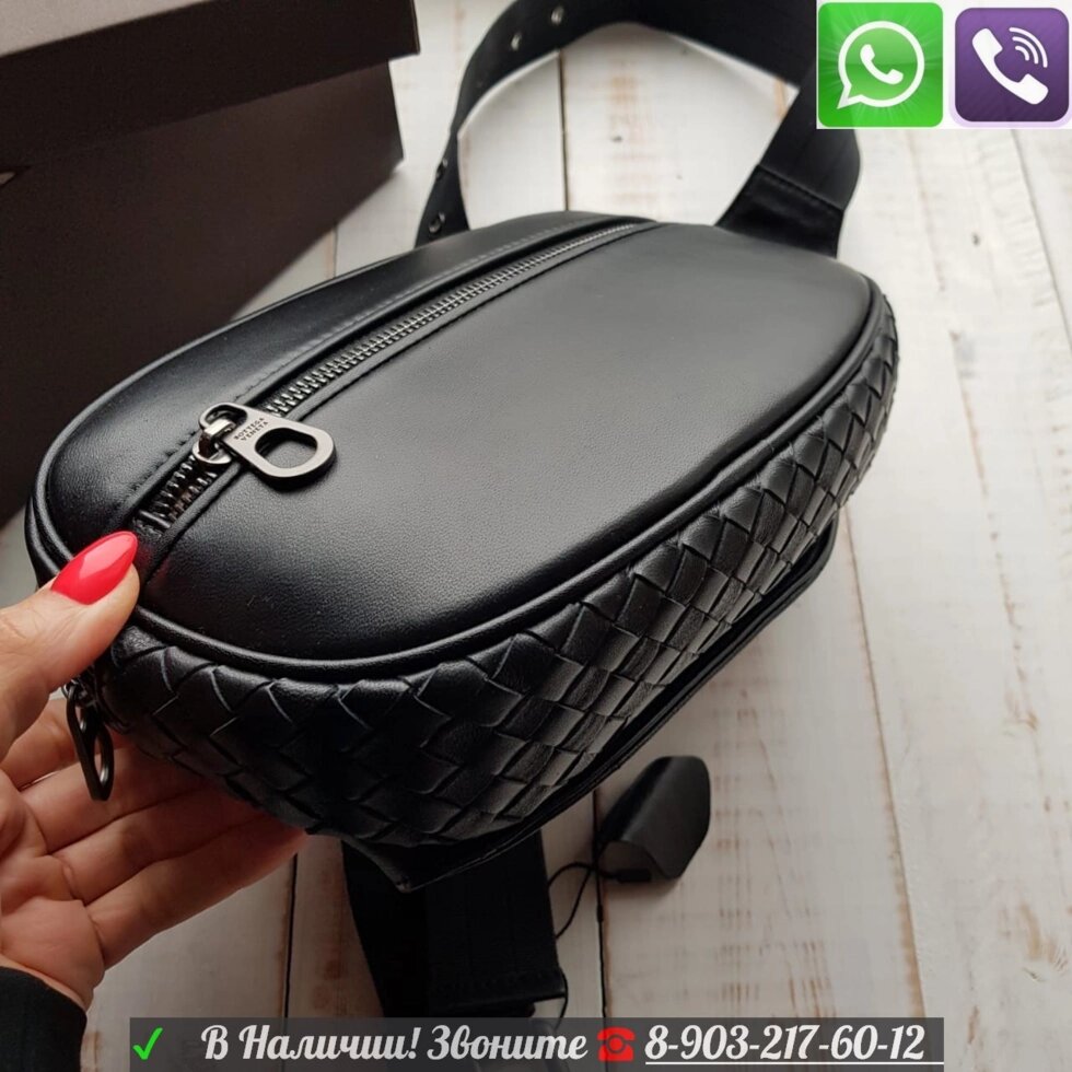 Поясная сумка Bottega intrecciato belt bag от компании Интернет Магазин брендовых сумок и обуви - фото 1