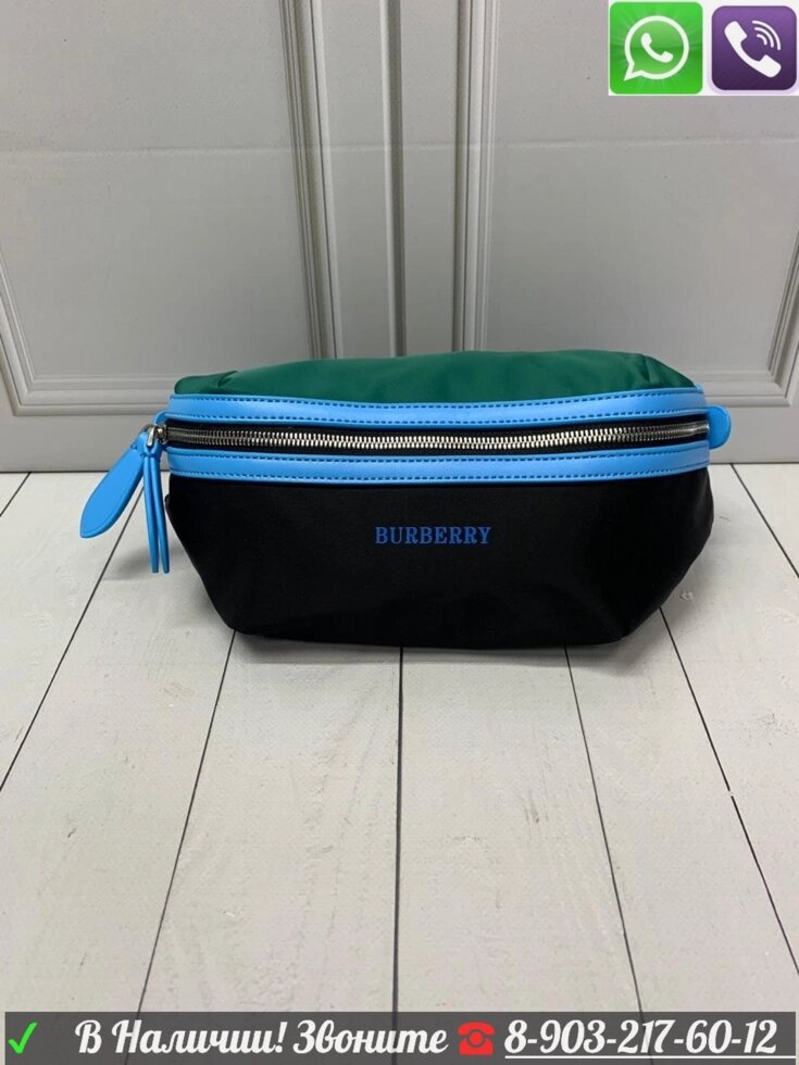 Поясная сумка из нейлона с принтом Burberry от компании Интернет Магазин брендовых сумок и обуви - фото 1
