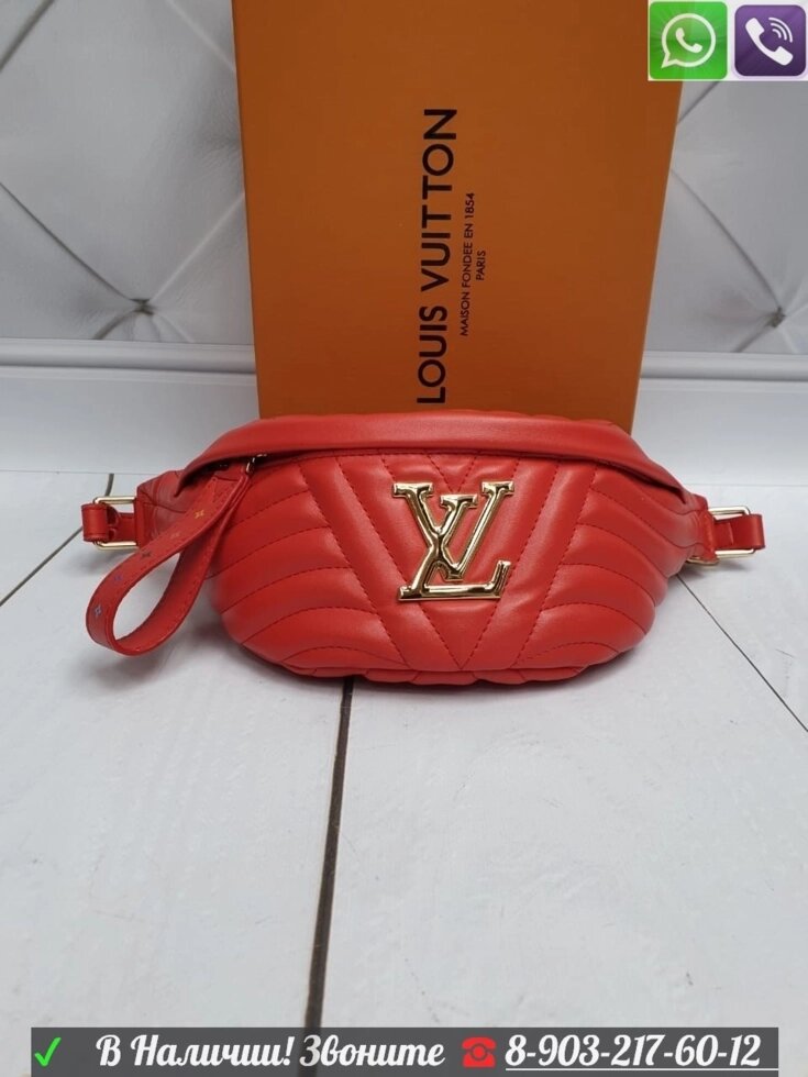 Поясная сумка Louis Vuitton new Wave на пояс луи витон lv Красный от компании Интернет Магазин брендовых сумок и обуви - фото 1