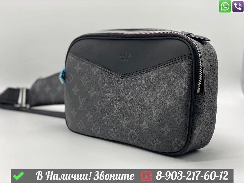 Поясная сумка Louis Vuitton Outdoor черный от компании Интернет Магазин брендовых сумок и обуви - фото 1