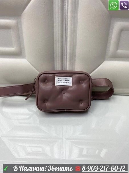 Поясная сумка maison margiela Розовый от компании Интернет Магазин брендовых сумок и обуви - фото 1