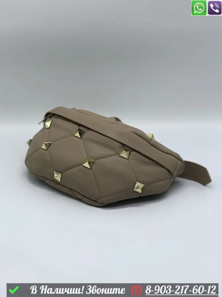 Поясная сумка Valentino Бежевый от компании Интернет Магазин брендовых сумок и обуви - фото 1