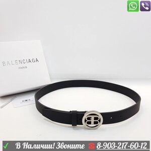 Ремень Balenciaga Circles BB Серебристый