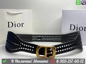 Ремень Dior широкий Коричневый