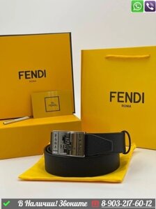 Ремень Fendi кожаный черный