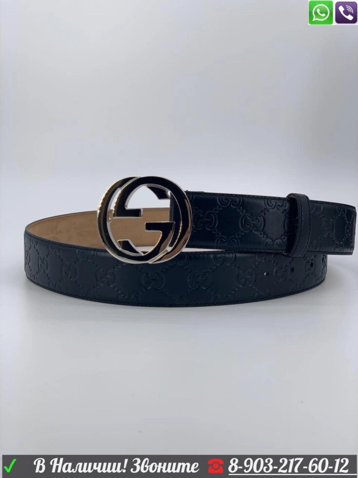 Ремень Gucci belt signature от компании Интернет Магазин брендовых сумок и обуви - фото 1