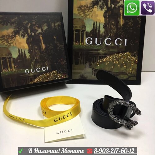 Ремень Gucci Dionysus Gucci с украшениями из кристаллов камнями