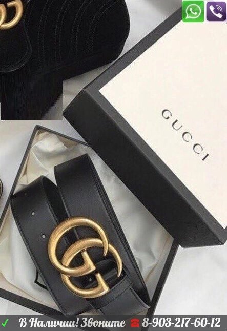 Ремень Gucci Кожа Marmont Женский Мужской ##от компании## Интернет Магазин брендовых сумок и обуви - ##фото## 1