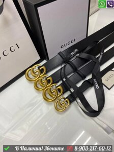 Ремень Gucci кожаный черный
