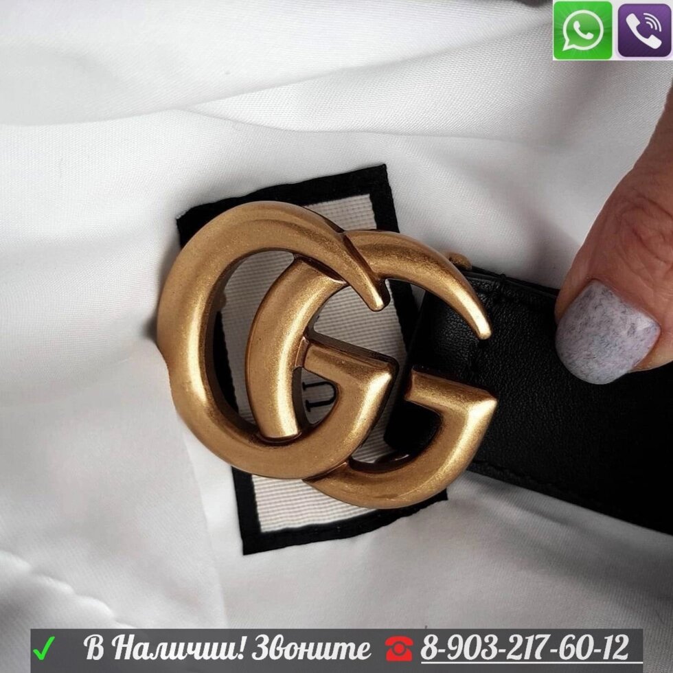 Ремень Gucci Marmont GG с камнями Gucci от компании Интернет Магазин брендовых сумок и обуви - фото 1
