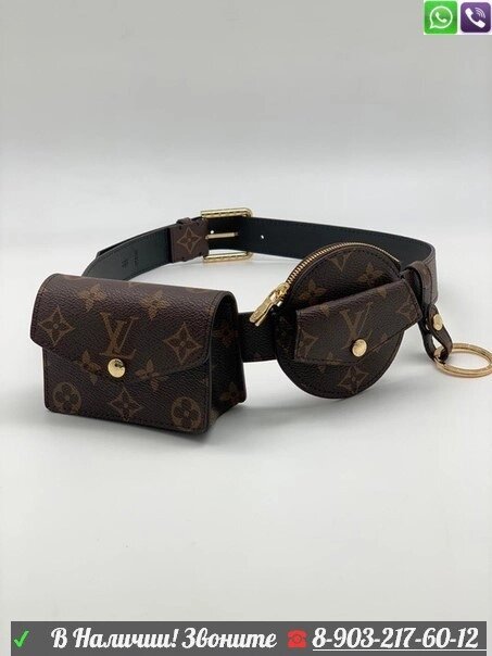 Ремень Louis Vuitton DAILY MULTI POCKET поясная сумка от компании Интернет Магазин брендовых сумок и обуви - фото 1