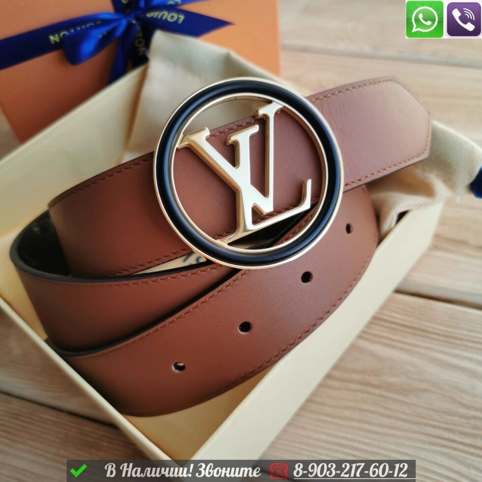 Ремень Louis Vuitton кожаный от компании Интернет Магазин брендовых сумок и обуви - фото 1