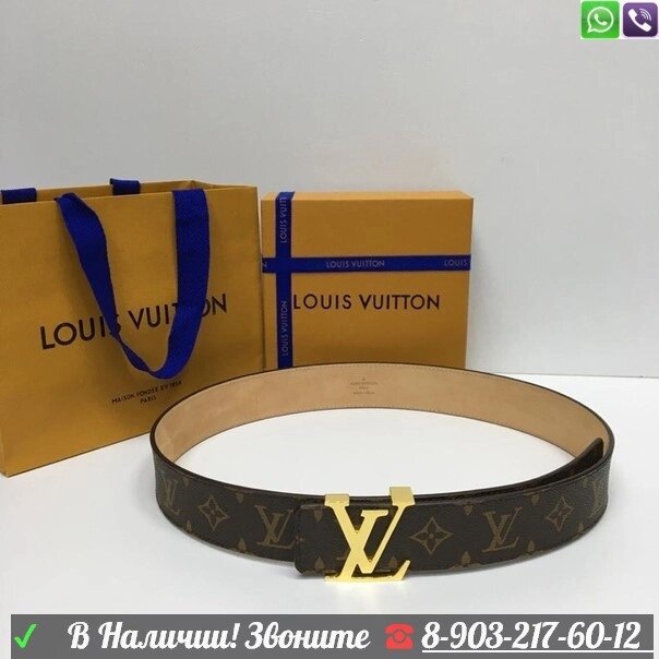 Ремень LV Initials Monogram Канва Monogram от компании Интернет Магазин брендовых сумок и обуви - фото 1