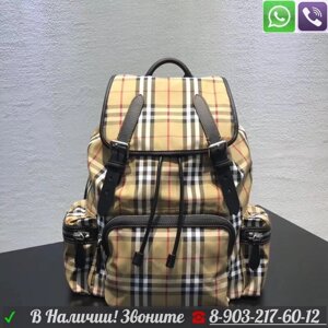 Рюкзак Burberry Rucksack Тканевый Берберри c карманами Бордовый