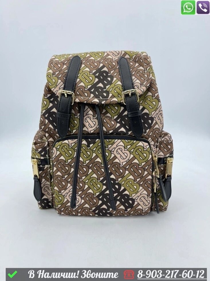 Рюкзак Burberry с карманом Зеленый от компании Интернет Магазин брендовых сумок и обуви - фото 1