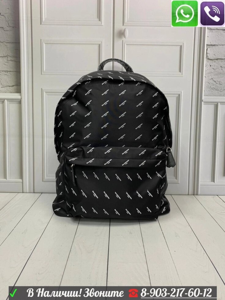 Рюкзак Explorer Balenciaga Тканевый Черный Баленсиага от компании Интернет Магазин брендовых сумок и обуви - фото 1