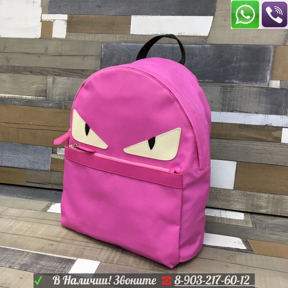 Рюкзак Fendi Monster  с глазами Розовый от компании Интернет Магазин брендовых сумок и обуви - фото 1