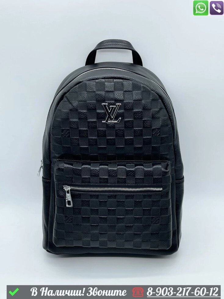 Рюкзак Louis Vuitton черный от компании Интернет Магазин брендовых сумок и обуви - фото 1