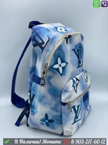 Рюкзак Louis Vuitton Discovery белый с синими буквами Белый