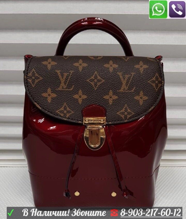 Рюкзак Louis Vuitton Hot Springs Лакированный луи витон от компании Интернет Магазин брендовых сумок и обуви - фото 1