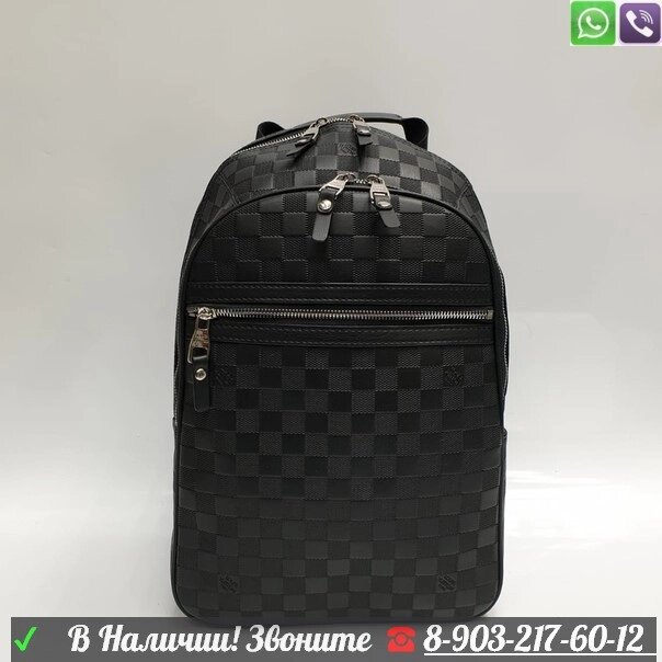 Рюкзак Louis Vuitton Michael Backpack черный мужской от компании Интернет Магазин брендовых сумок и обуви - фото 1