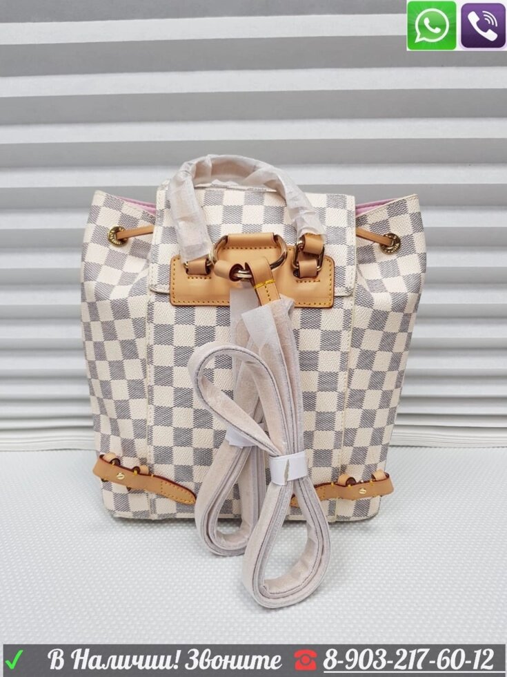 Рюкзак Louis Vuitton MONTSOURIS Azur Белый 30 см от компании Интернет Магазин брендовых сумок и обуви - фото 1