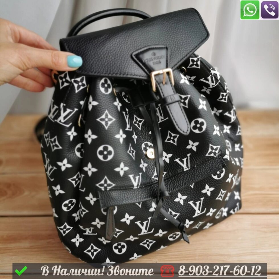 Рюкзак Louis Vuitton Montsouris черный от компании Интернет Магазин брендовых сумок и обуви - фото 1