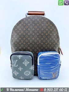 Рюкзак Louis Vuitton Multipocket с карманам коричневый