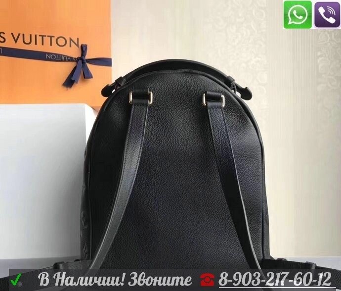 Рюкзак Louis Vuitton Sorbonne Lv Empreinte кожаный Черный от компании Интернет Магазин брендовых сумок и обуви - фото 1