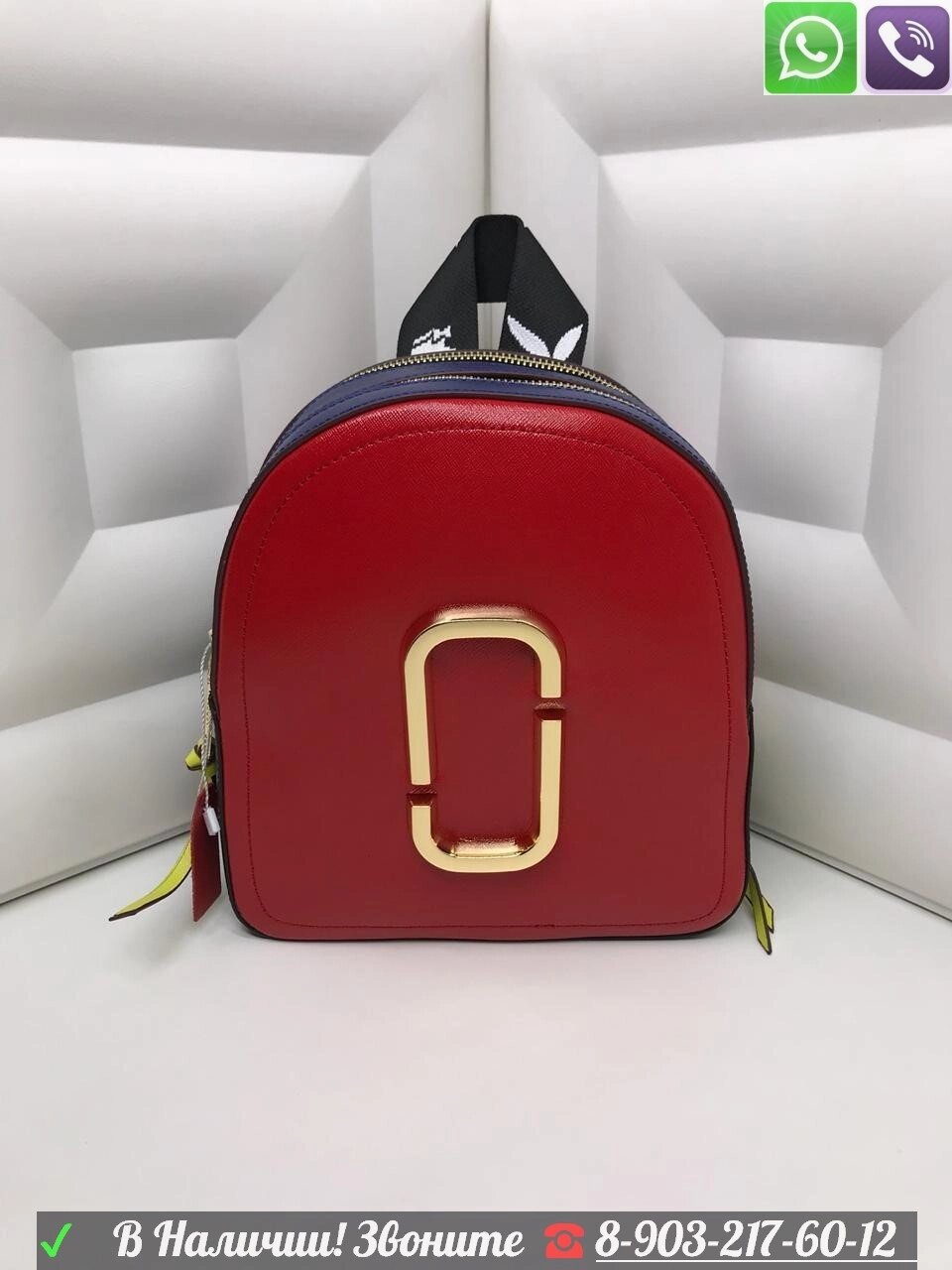 Рюкзак Marc Jacobs Pack Shot Snapshot Марк Джейкобс мини Красный от компании Интернет Магазин брендовых сумок и обуви - фото 1