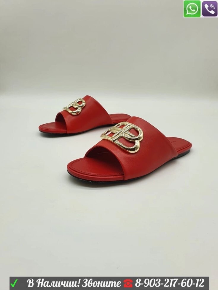 Сандалии Balenciaga шлепанцы Баленсиага Красный от компании Интернет Магазин брендовых сумок и обуви - фото 1