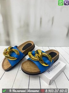 Сандалии JW Anderson Chain с золотой цепью Розовый