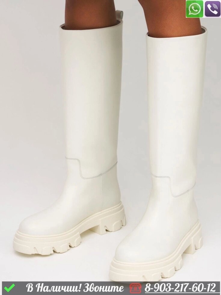 Сапоги Gia Couture кожаные Белый от компании Интернет Магазин брендовых сумок и обуви - фото 1