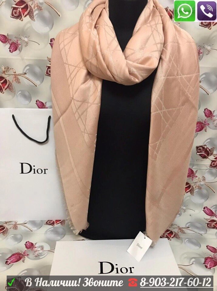 Шарф Dior Диор шелковый платок палантин от компании Интернет Магазин брендовых сумок и обуви - фото 1